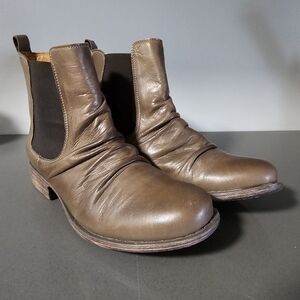 Miz Mooz Womens Lissie Tan Leather Ankle Boots